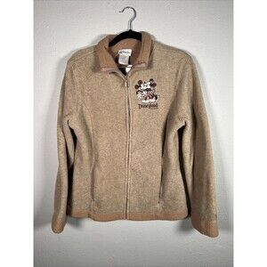 Beige Disneyland Resort Mickey Mouse full-zip fleece jacket #42